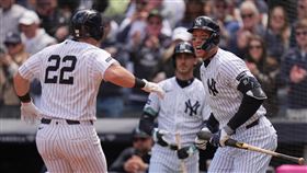 賈吉（Aaron Judge）炸裂第13轟，並列大聯盟全壘打王。（圖／美聯社／達志影像）