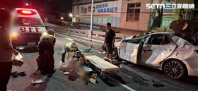新／BMW連環撞!64歲騎士斷肢亡　新娘慘死（圖／翻攝畫面）