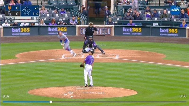 菅野智之被敲出陽春砲。（圖／翻攝自MLB官網）