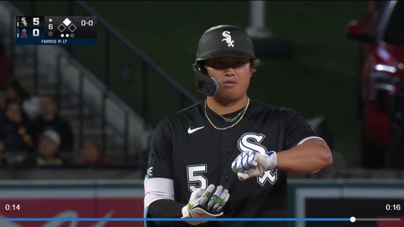 村上宗隆敲出大聯盟生涯首支二壘安打。（圖／翻攝自MLB官網）