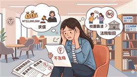 死當,不及格,校園霸凌,200萬元(示意圖／AI生成)