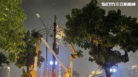 落雷,電纜斷線,停電,台中,北屯區,台電,搶修（圖／台電提供）