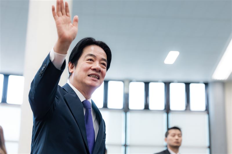 總統賴清德出訪史瓦帝尼返抵國門時表示，地球是圓的，世界是大家的，台灣是世界的！（圖／總統府提供）