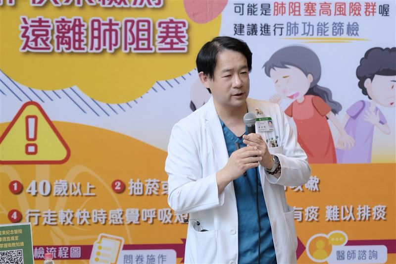 鄭世隆主任提醒，若慢性咳嗽超過三週，且合併濃痰、活動性喘息等症狀，應儘早接受肺功能檢查。（圖／亞東醫院提供）