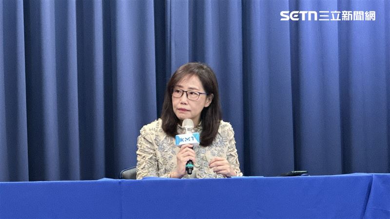 國民黨文傳會主委尹乃菁中常會後轉述（圖／記者詹宜庭攝影）