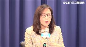 國民黨文傳會主委尹乃菁中常會後轉述（圖／記者詹宜庭攝影）
