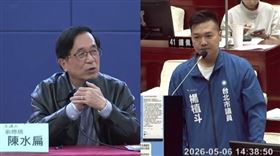 楊植斗稱，陳水扁的說法，「做法也沒有什麼特殊」，陳水扁最近非常活躍，身體那麼健康，應該要被關回去（合成圖／翻攝畫面）