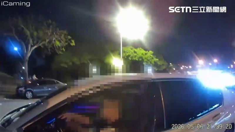 北市保大警員盤查萬男車輛遭衝撞受傷，警方連夜前往台中東勢逮人。（圖／翻攝畫面）
