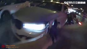北市保大警員盤查萬男車輛遭衝撞受傷，警方連夜前往台中東勢逮人。（圖／翻攝畫面）