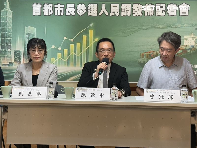 新台灣國策智庫召開「首都市長參選人民調發布記者會」（圖／記者劉秀敏攝影）