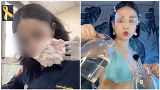 「吃播」悼念詠心挨轟　桃園女警辣照流出