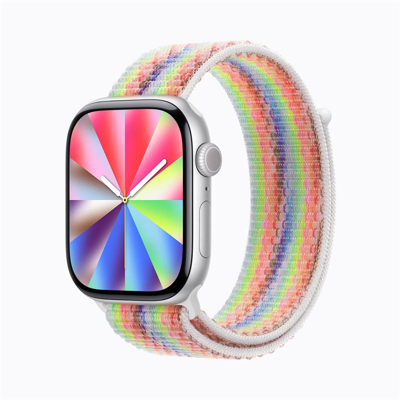 Apple Watch驕傲特別版運動型錶環、錶面。（圖／品牌業者提供）