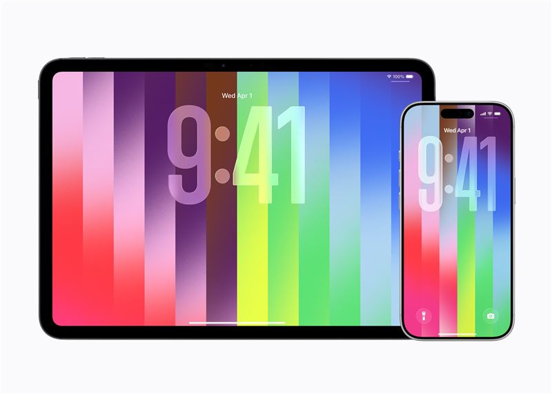 驕傲特別版iPhone與iPad桌布。（圖／品牌業者提供）