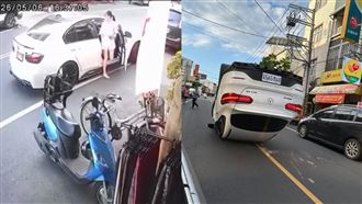 嘉義敢停敢撞！網抓：小孩坐駕駛腿開車？