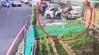談判發臉爆氣！苗栗女開賓士車撞噴前男友