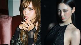 BLACKPINK成員Lisa（左）與aespa成員寧寧（右），近日因一組夜店合照意外掀起熱議。（圖／翻攝自Lisa、寧寧IG）