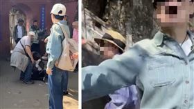 台灣人赴中國浙江旅遊，傳因阻止插隊遭當地人毆打。（圖／翻攝自X平台@dabowagaga）