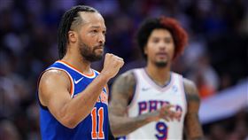 紐約尼克隊布朗森（Jalen Brunson）攻下33分並傳出9次助攻。（圖／美聯社／達志影像）