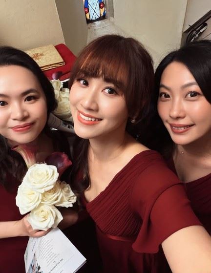 談到婚姻，Sandy笑說，平常總愛開玩笑講「過來人的建議就是不要過來」，但站上台那一刻，Sandy突然有了不同感觸。（圖／翻攝自吳姍儒IG）
