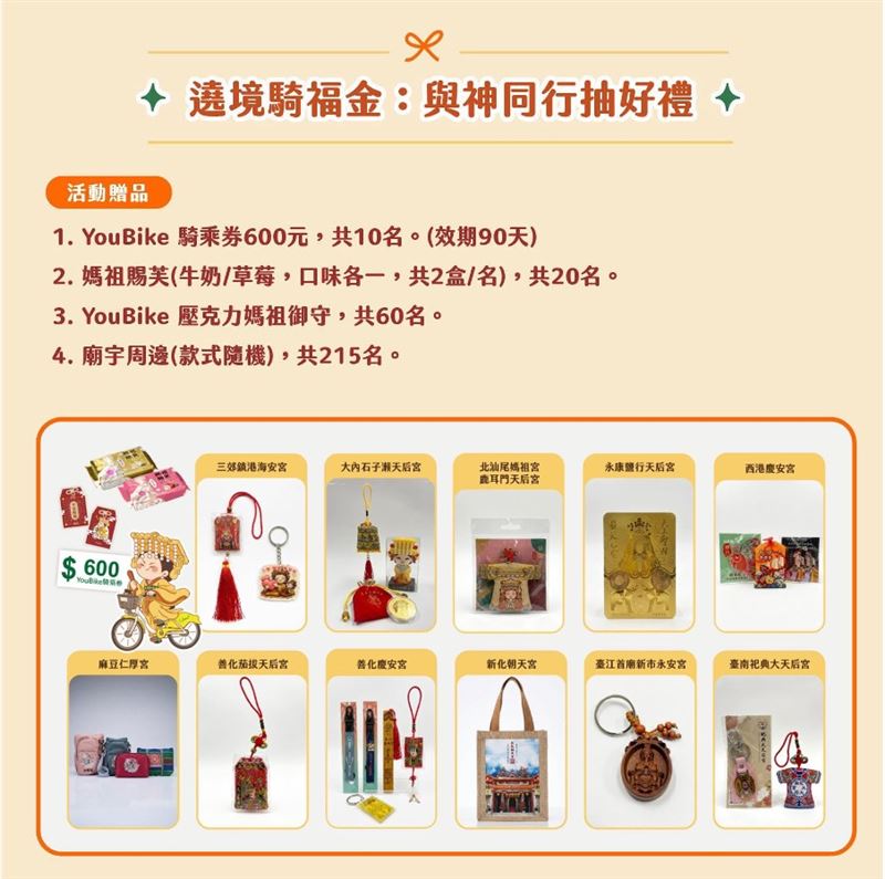 活動贈品。（圖／翻攝自運轉台南好交通粉絲專頁）