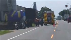 雲林,崙背鄉,死亡車禍,大貨車,喪事,喪家,機車（圖／翻攝自社會事新聞影音）
