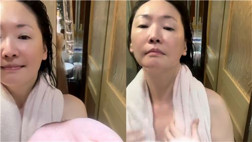 王俐人用浴巾遮點　鏡子反射超羞全裸畫面