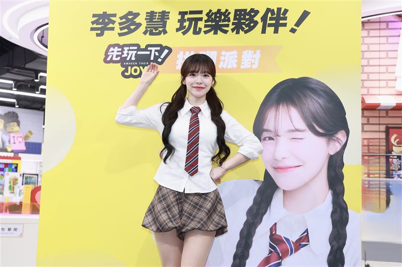 李多慧昨日現身南港參加活動。（圖／記者鄭孟晃攝影）