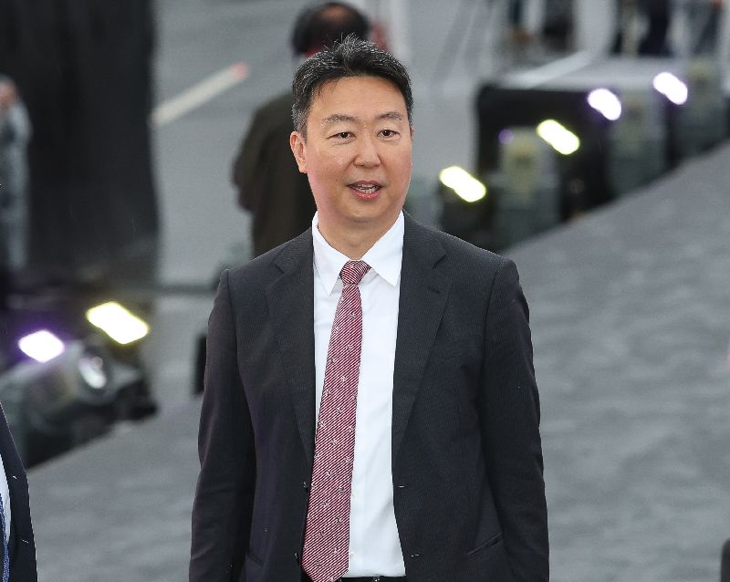 陳世凱出席淡江大橋通車典禮晚會「感恩．美好之夜」並接受媒體聯訪。（圖／中央社）