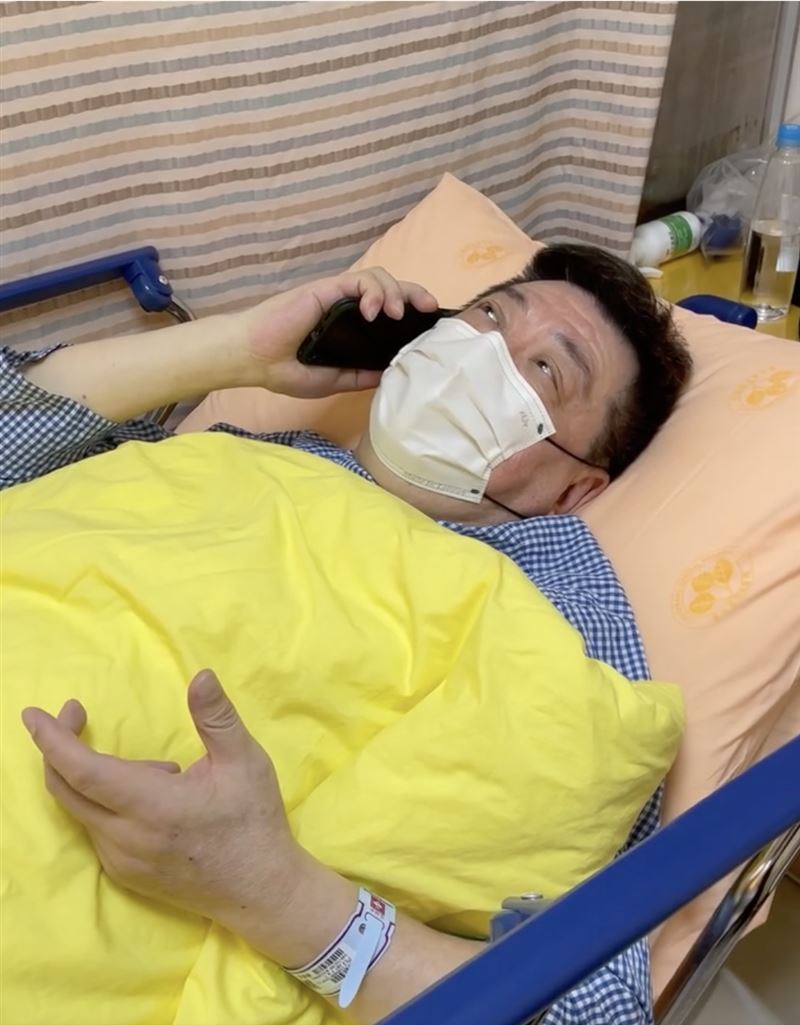 孫德榮小中風入院。（圖／翻攝自孫德榮臉書）