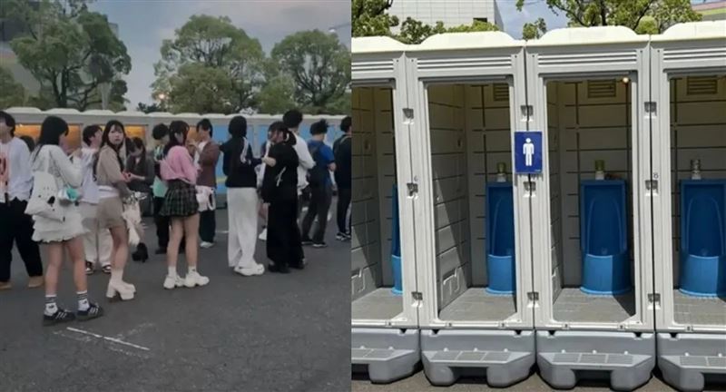 iLiFE!見面會驚見「你好廁所」，男廁無門緊鄰排隊區遭女粉看光。（圖／翻攝自X）