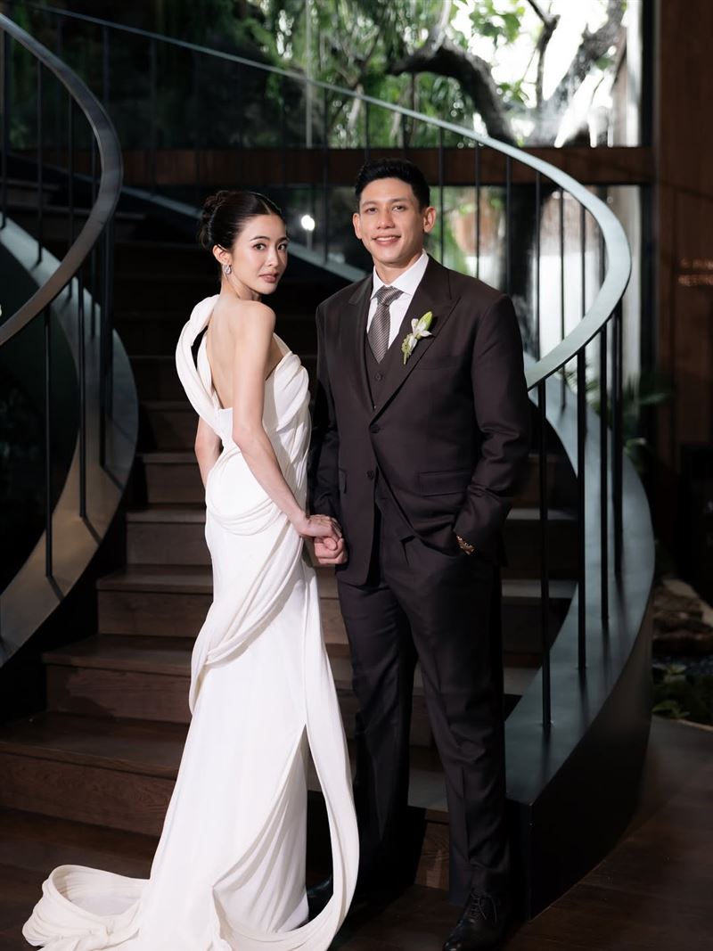 泰國知名女星Mild去年高調結婚泰國知名啤酒集團勝獅接班人Hiso Pi。(圖/翻攝自Mild IG)