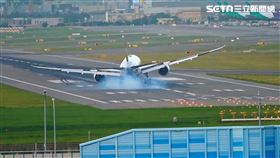 航空寫真師鄭家政近日分享一支長達13分鐘的影片，集結36架飛機在強風中降落的瞬間。（圖／航空寫真師鄭家政提供） 