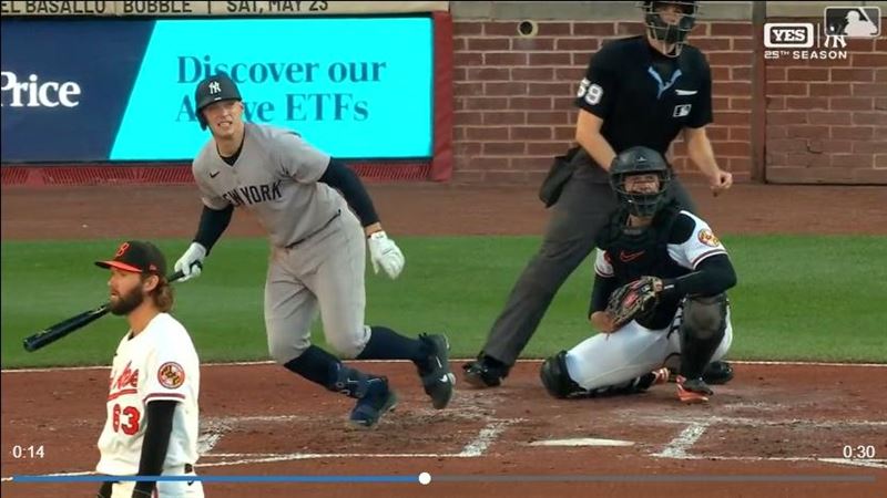 萊斯(Ben Rice)炸裂2分砲。(圖/翻攝自MLB官網)