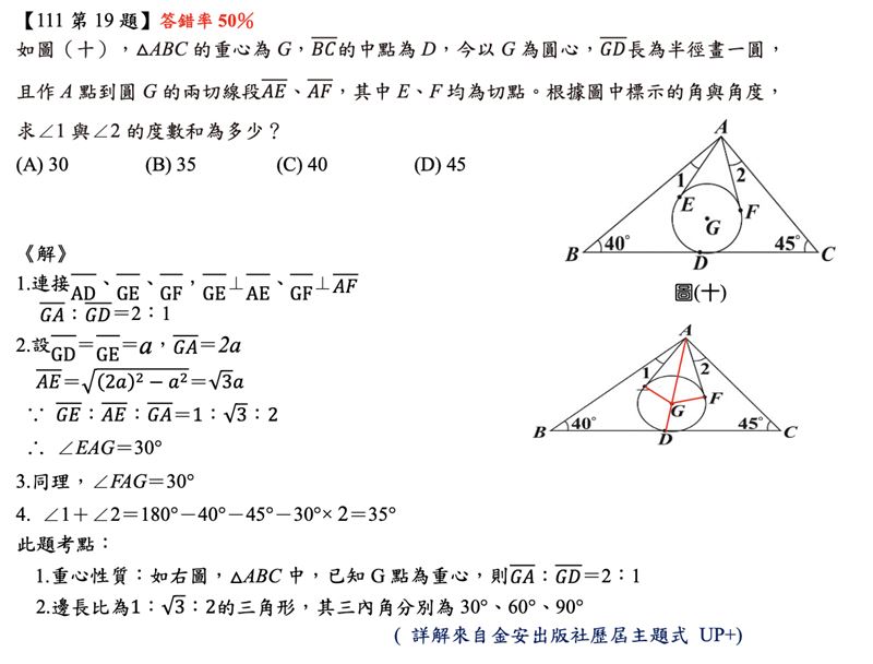 「Good全名師教學團隊」老師顧全整理數學科會考題型及命題趨勢。（圖／Good全名師教學團隊提供）