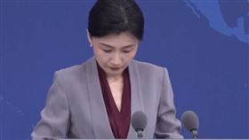 被問鄭麗文6月要訪美，國台辦發言人張晗又開始翻資料（圖／翻攝畫面）