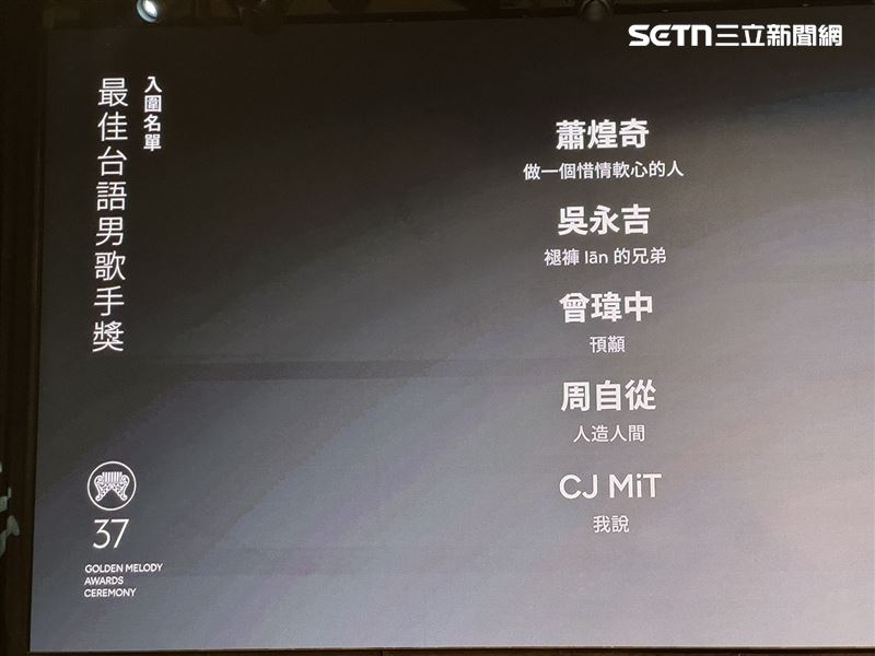 金曲獎入圍名單。（圖／記者鄭孟晃攝影）