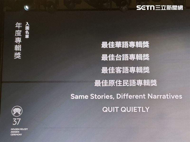 金曲獎入圍名單。（圖／記者鄭孟晃攝影）