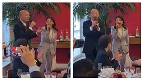 韓國瑜、林楚茵同台高歌《當我們同在一起》。（圖／翻攝自韓國瑜臉書）