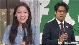 徐巧芯、沈伯洋。（圖／翻攝畫面、記者劉秀敏攝影）