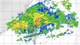 ／3縣市「大雷雨狂炸1小時」　警戒範圍曝。（圖／氣象署）