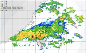 8縣市大雨特報。（圖／氣象署）