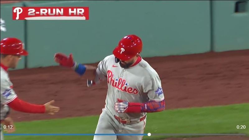 舒瓦伯(Kyle Schwarber)敲出本季第18轟。(圖/翻攝自MLB官網)