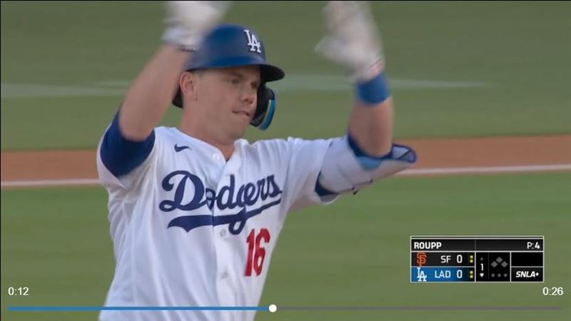史密斯(Will Smith)炸「首局首打席」全壘打。(圖/翻攝自MLB官網)