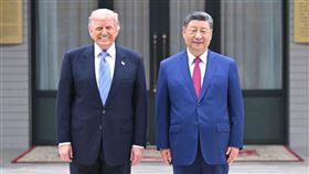 川普、習近平。（圖／翻攝自新華社）