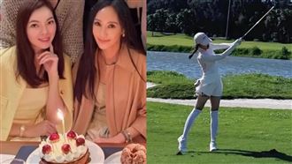 51歲曾馨瑩打高球「露一腿」少女感藏不住
