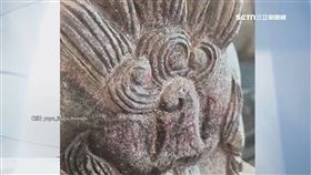 獨家／惡作劇？小琉球宮廟石獅遭塗鴉寫英文、越南文