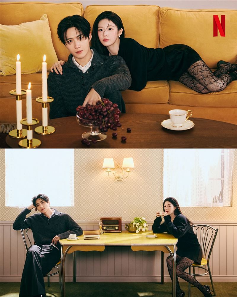 高允貞、金宣虎因合作韓劇《愛情怎麼翻譯？》傳出緋聞。（圖／翻攝自IG @netflixkr）