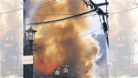 心齋橋火災。（圖／取自NewsDigest by JX通信社 / 地震･災害･ニュース速報 X）