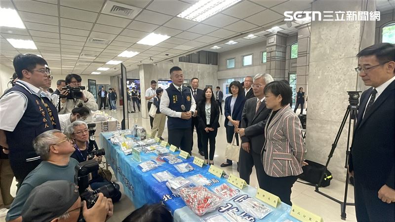 內政部長劉世芳參加刑事局毒駕成果發表記者會。（圖／記者楊忠翰攝影）