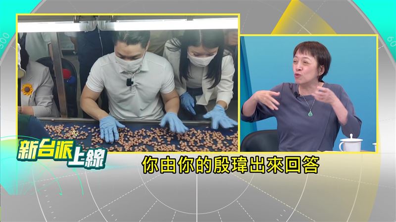 蔣萬安避談市政跑雲林賣大蒜，殷瑋護主搬統獨議題遭邱明玉酸爆。（圖／新台派上線）